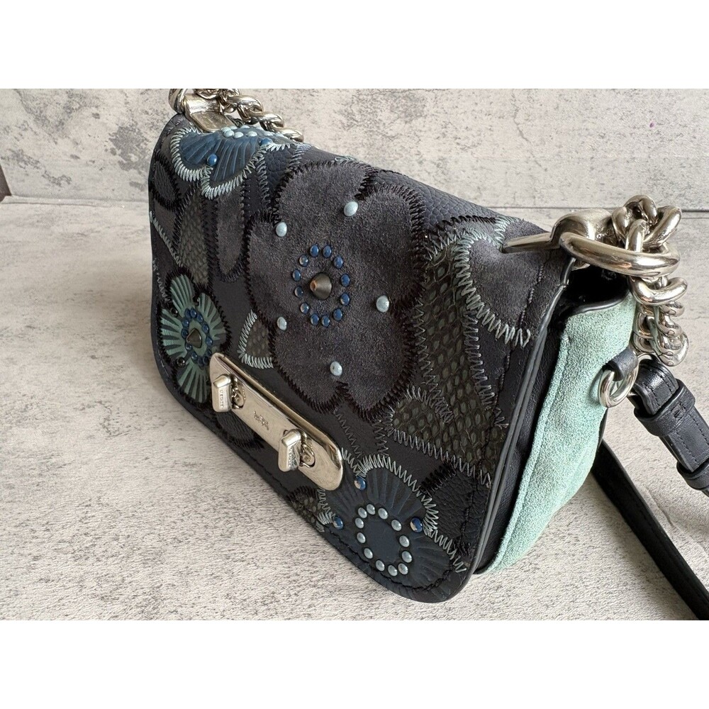 COACH Swagger 20 Tea Rose Tooling Patchwork Leather Shoulder Bag *Read - Picture 2 of 9